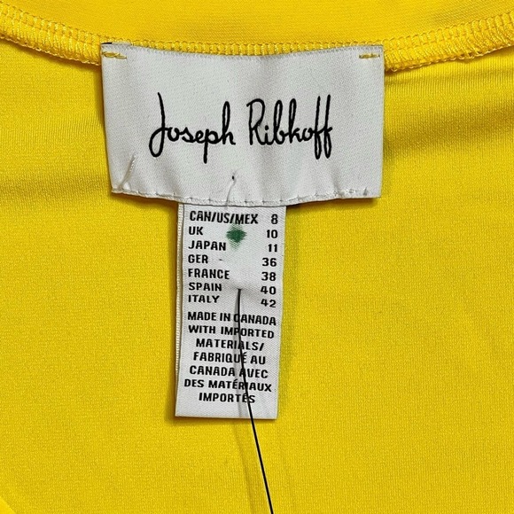 NWT Joseph Ribkoff Women’s Limóncello Blouse Yellow Short Sleeve Top Size US 8 - Picture 4 of 13